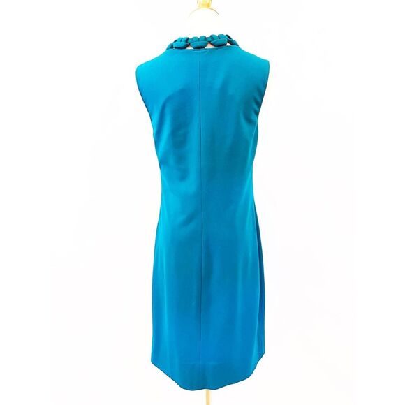 Diane Von Furstenberg Ayanna Blue Sleeveless Dress Size 8 Office Career - Picture 3 of 13